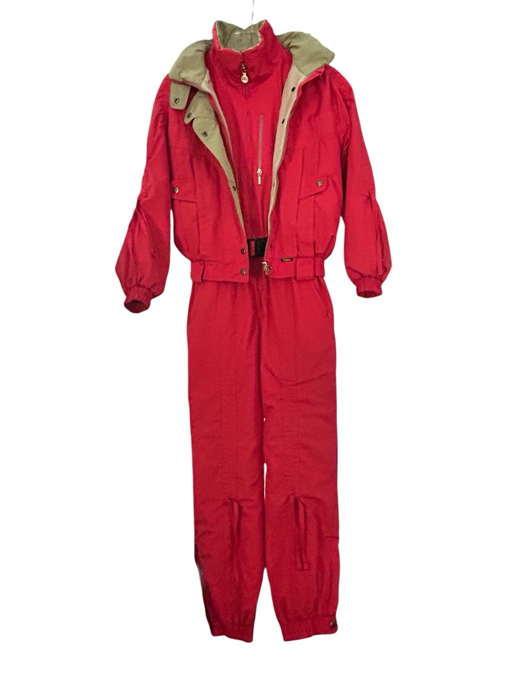 Vintage Phenix 2-Piece Ski Suit Set, 90s Red Fits Women Petite XS/XXS